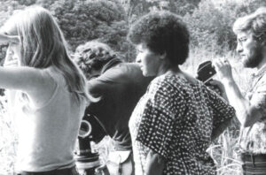 Sarah on set Sambizanga