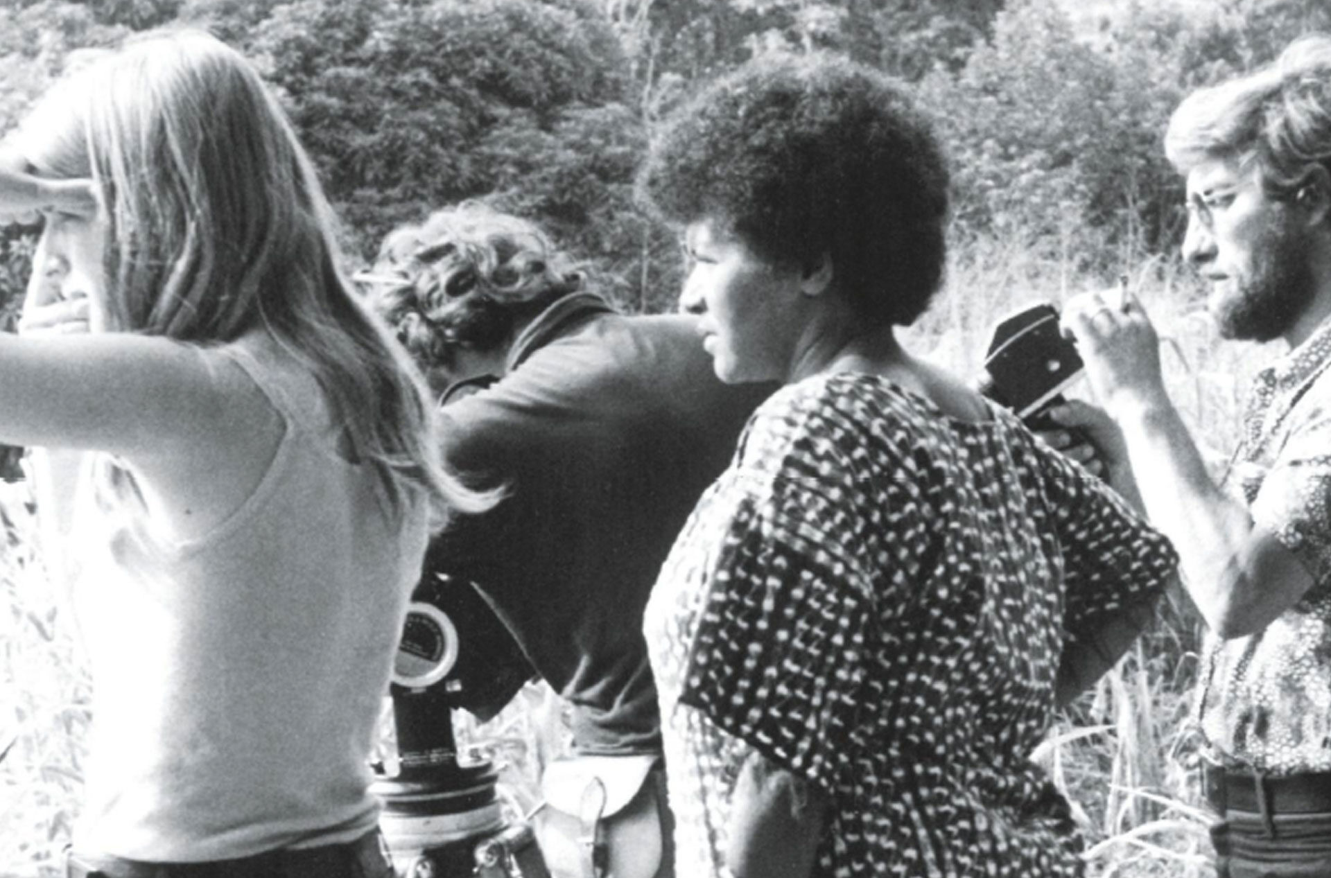 Sarah on set Sambizanga